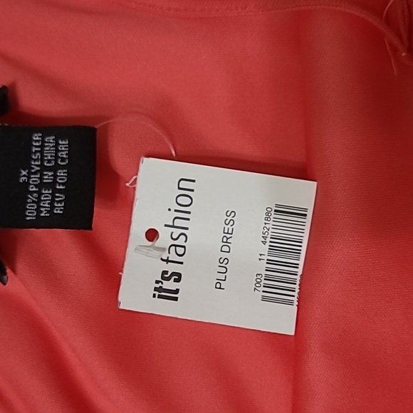 NWT 18 Centimeters Elegant Coral Sequin Mini Dress size 3X - Picture 7 of 11